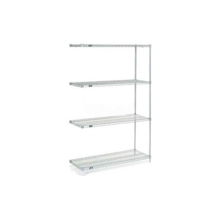 Nexelate    Silver Epoxy Wire Shelving Add-On 60W X 14D X 54H